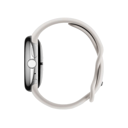 Google Pixel Watch 2 Polish Silver Aluminium Case with Porclain Active Band