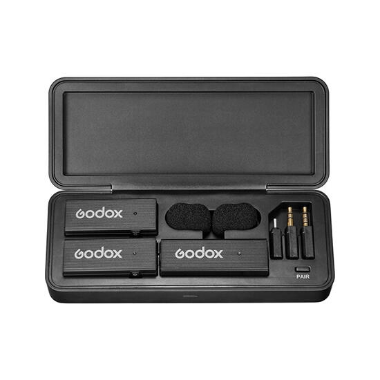 Godox 2.4GHz Wireless Microphone System MoveLink Mini UC Kit2 Black