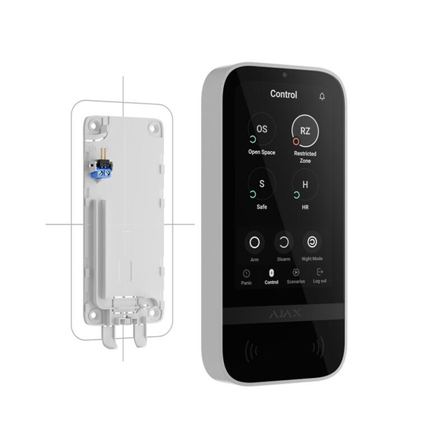 Ajax KeyPad TouchScreen Jeweller White