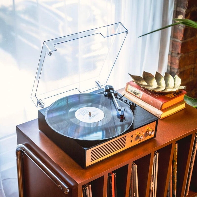 Crosley Miles Record Player Walnut
