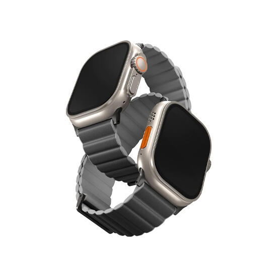 Uniq Revix Reversible Magnetic Apple Watch Strap 49/45/44/42Mm Ash Grey /Dove White