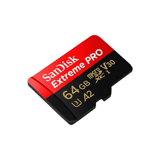 SanDisk 64GB Extreme Pro MicroSD/XC UHS-I Card Up to 200MB/s V30 SDSQXCU-064G-GN6MA