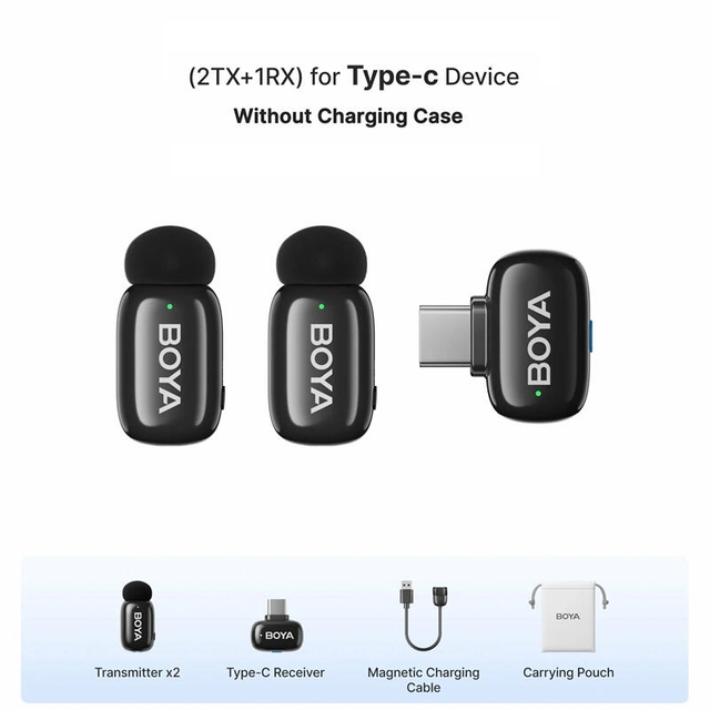 BOYA Mini 23 Ultracompact 2.4GHz Wireless Microphone System Black