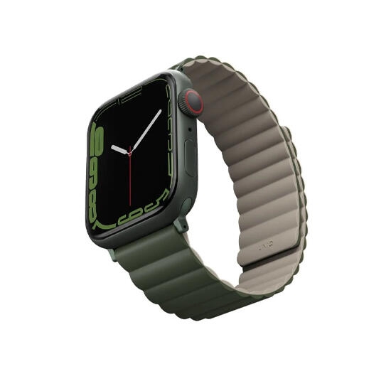 Uniq Revix Reversible Magnetic Apple Watch Strap 49/45/44/42Mm Ash Grey /Dove White