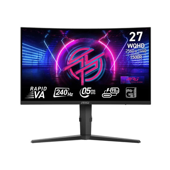MSI Gaming Monitor 27 275CQRXF 9S6-3CD04H-061 Black