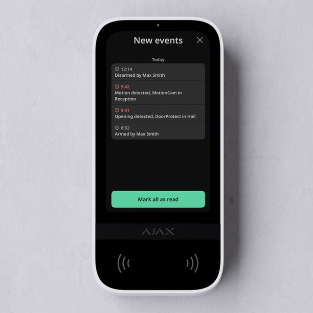 Ajax KeyPad TouchScreen Jeweller White