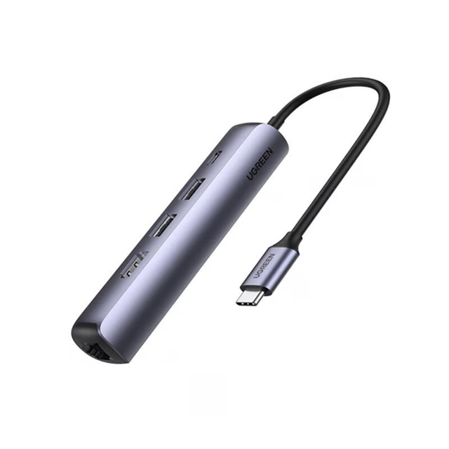 Ugreen 5-in-1 Ultra Slim Hub 2xUSB 3.0 HDMI RJ45 PD 10919 Grey