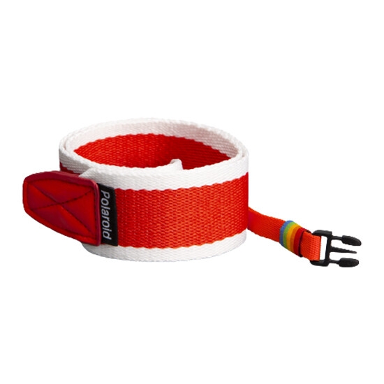 Polaroid Camera Strap Flat Black/White