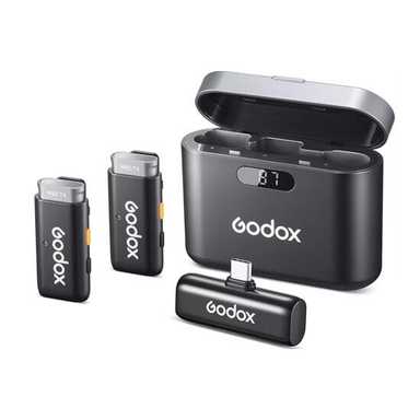Godox 2.4GHz Wireless Microphone System WES2 kit2 Black