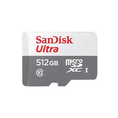 SanDisk 512GB Ultra MicroSD/HC UHS-I Card 100MB/S Class 10 SDSQUNR-512G-GN3MN