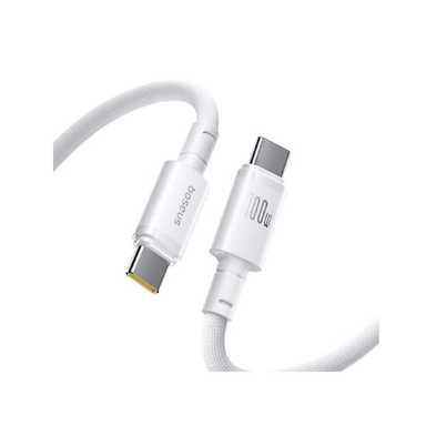 Baseus New Braided Fast Charging Cable USB-C to USB-C 100W 1m E0426V01 Moon White