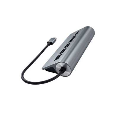 Satechi Type-C Aluminum USB 3.0 Hub & Card Reader ST-TCHCRM Space Grey