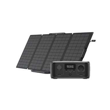 Ecoflow River 3 UPS + 45W TypeC Solar Panel Bundle Black