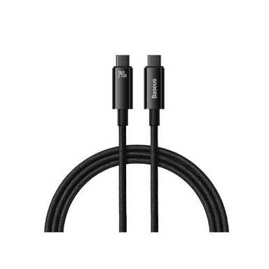 Baseus Tungsten Gold Fast Charging Data Cable Type-C to Type-C 240W 1m CAWJ040001 Black