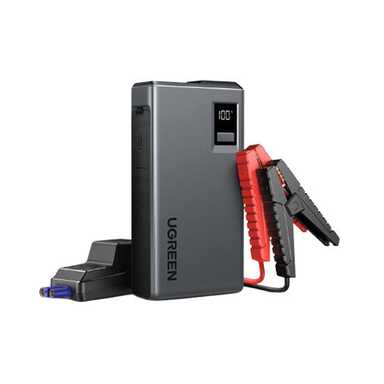 Ugreen 12000mAh USB-A Type-C Car Jump Starter Power Bank with Digital Screen and LED Light 35977 Grey
