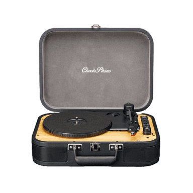 Lenco TT-116 Classic Phono Retro Bluetooth Turntable With Built-In Speakers Black