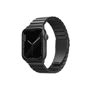 Uniq Strova Apple Watch Steel Link Band 45/44/42Mm Black