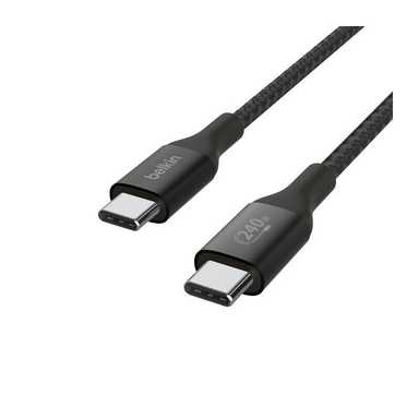 Belkin 240W Braided C-C CABLE 1M CAB015bt1MBK Black