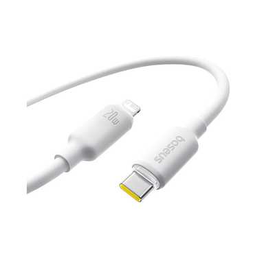 Baseus Foamed Silicone Fast Charging Data Cable USB-C to Lightning 20W 2m E0426A05 Moon White