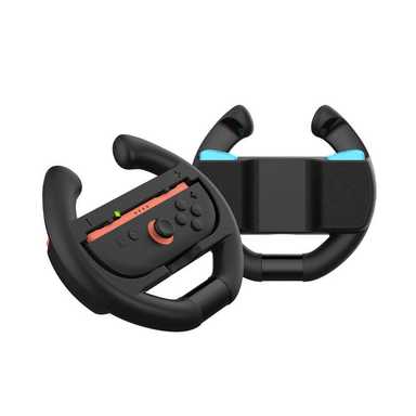 DOBE Switch 2 Steering Wheel Black with Orange-Blue Buttons TNS-3195S 