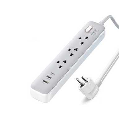 Ugreen CD286 30W 3 Socket USB-A Type-C 1.5m 15143 White