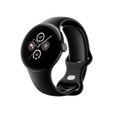 Google Pixel Watch 2 Matte Black Aluminium Case with Obsidian Active Band LTE Obsidian