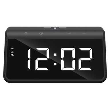 Havit W320 Wireless Charger 15W With Alarm Clock Silver